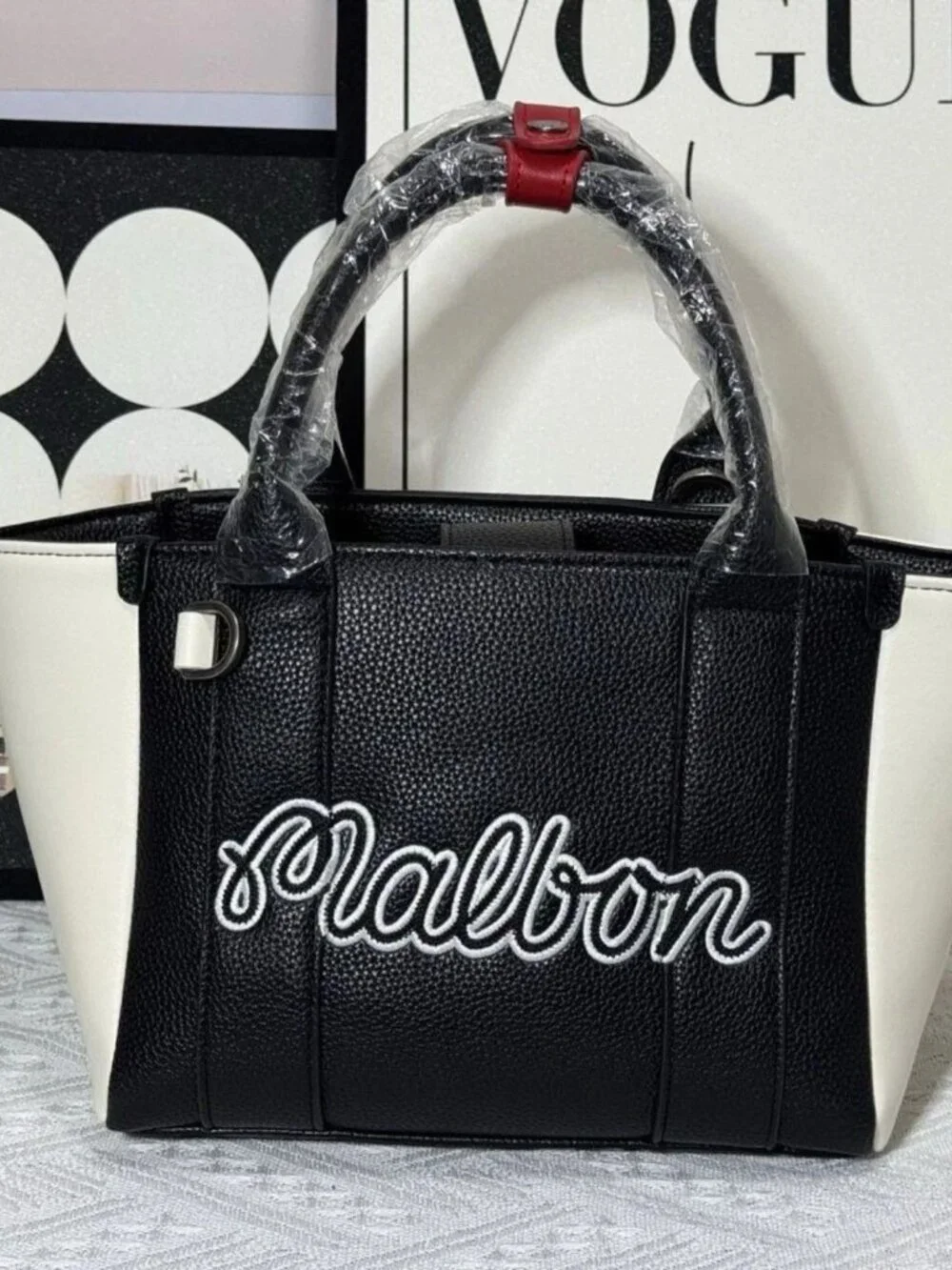 Malbon Golf Handbag 26 New Unisex Poker Pattern Tote Shoulder Bag